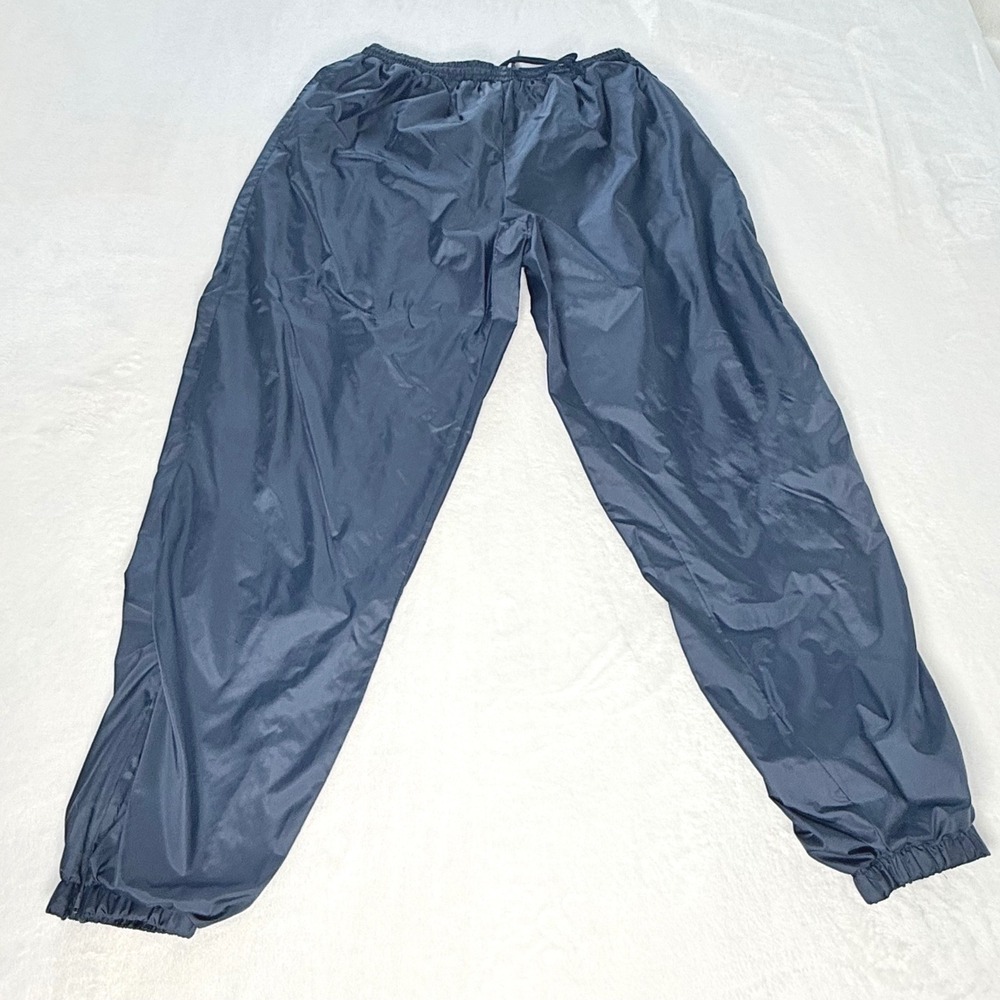 Vintage 1980's Pro Spirit Blue Nylon Windbreaker Track Pants L Joggers Lined